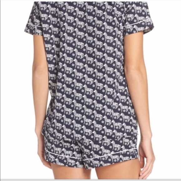 J. Crew Zebra 2 Piece Shorts Cotton Pajamas - Picture 2 of 8